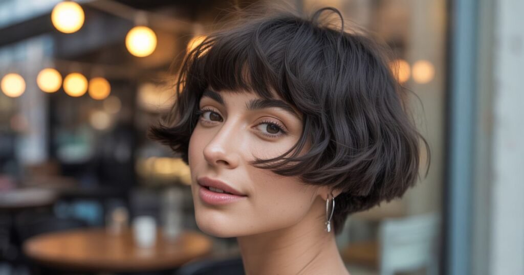 choppy bob hairstyles with bangs