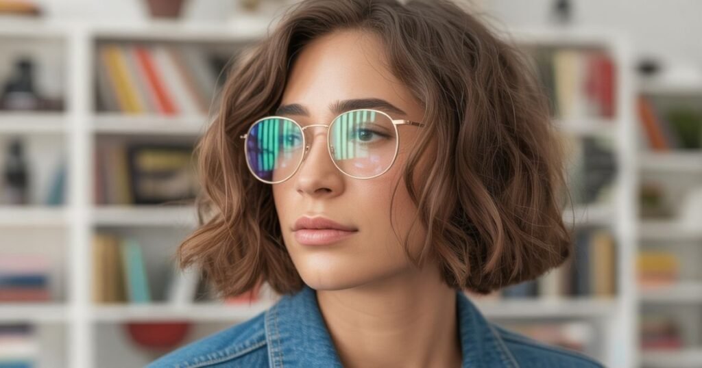 hairstyles for women over 50 with glasses
