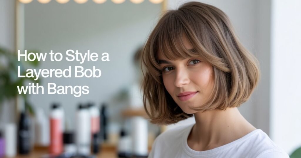 long bob curtain bangs