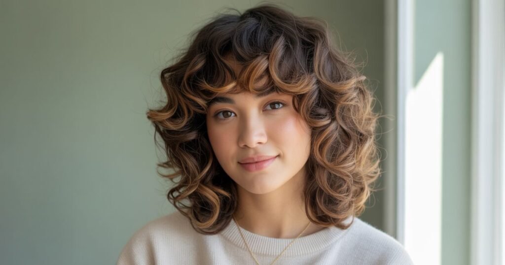 layered hairstyles with bangs