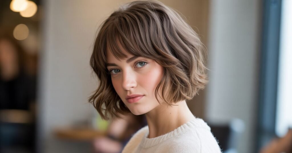 choppy bob hairstyles with bangs