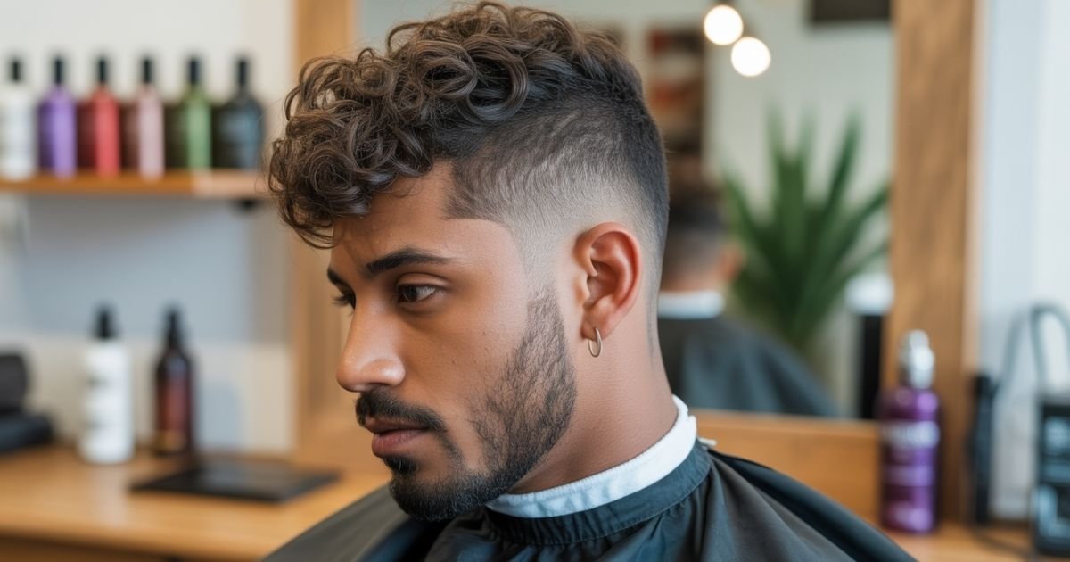 low taper fade curly hair