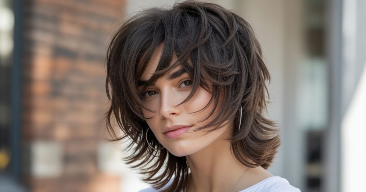 wolf cut bangs