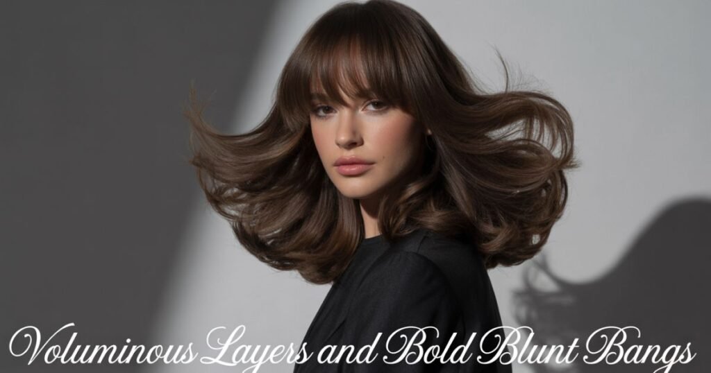 layered hairstyles with bangs