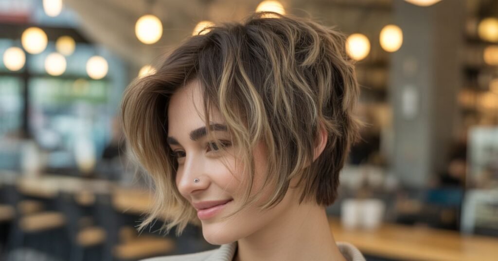 wolf cut bangs