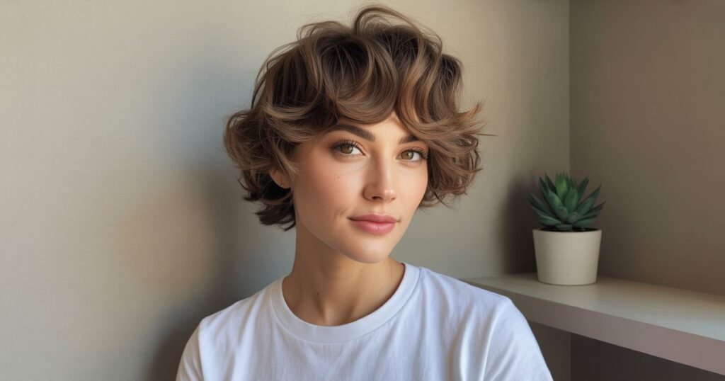 wolf cut bangs