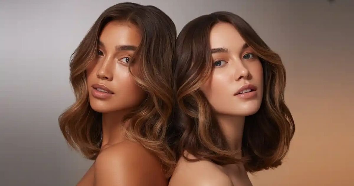 brown hair with money piece