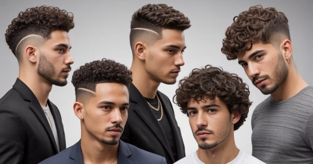 burst fade with curly hair ideas
