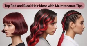 hair color ideas with red and black