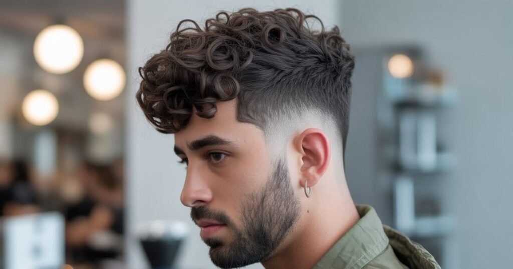 burst fade with curly hair ideas