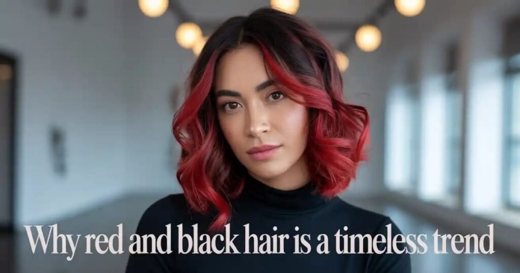 hair color ideas with red and black