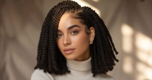 shoulder length kinky twist hairstyles