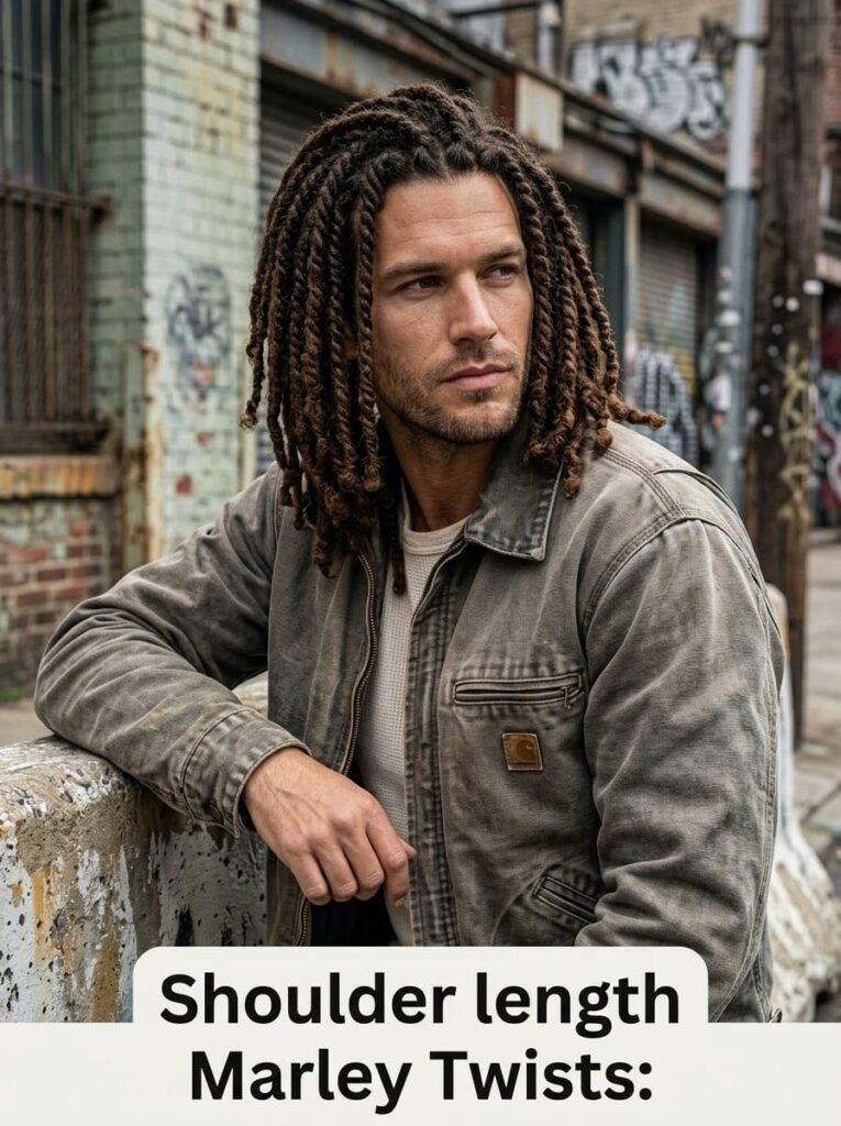 shoulder length Marley twists